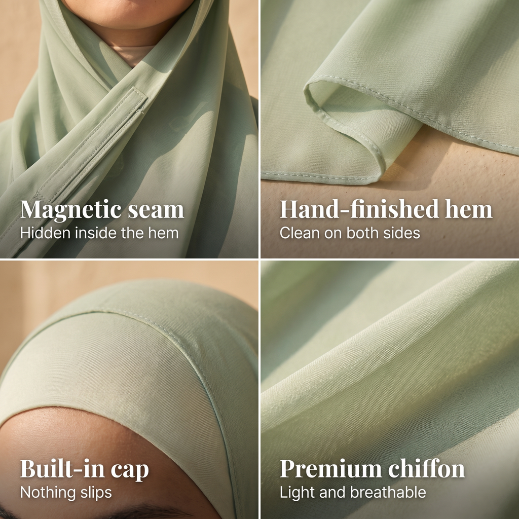 Yusra Hijab : Effortless & Hidden Seam™