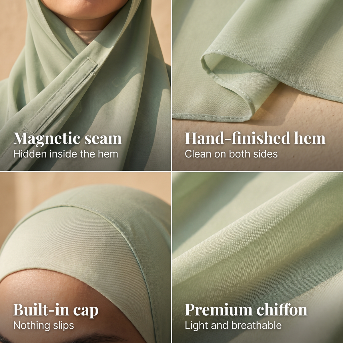 Yusra Hijab : Effortless & Hidden Seam™